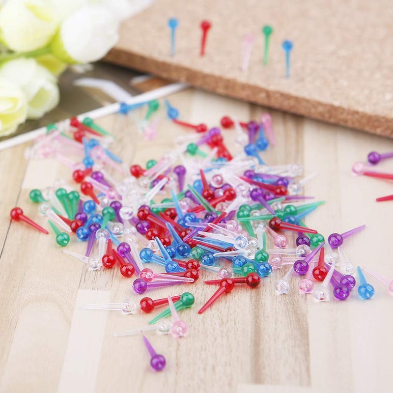esowemsn 100pcs Assorted Color Plastic Sequin Pins Safety Push Pins Thumbtacks for DIY Christmas Craft Handmade Beaded Foam Balls Ornaments Accessories - Image 4